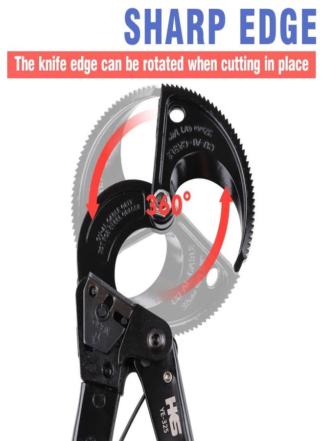 HKS Ratchet Cable Wire Cutter Heavy Duty for Cutting Electrical Aluminum Copper and Multi-core Cables up to 240mm²(AWG 500MCM) - Image 5